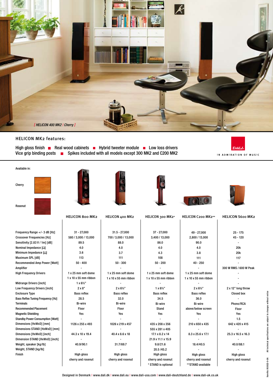 DALI Loudspeakers HELICON MK2 User Manual | Page 16 / 16