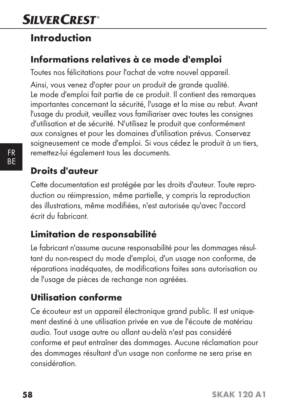 Introduction | Silvercrest SKAK 120 A1 User Manual | Page 61 / 101