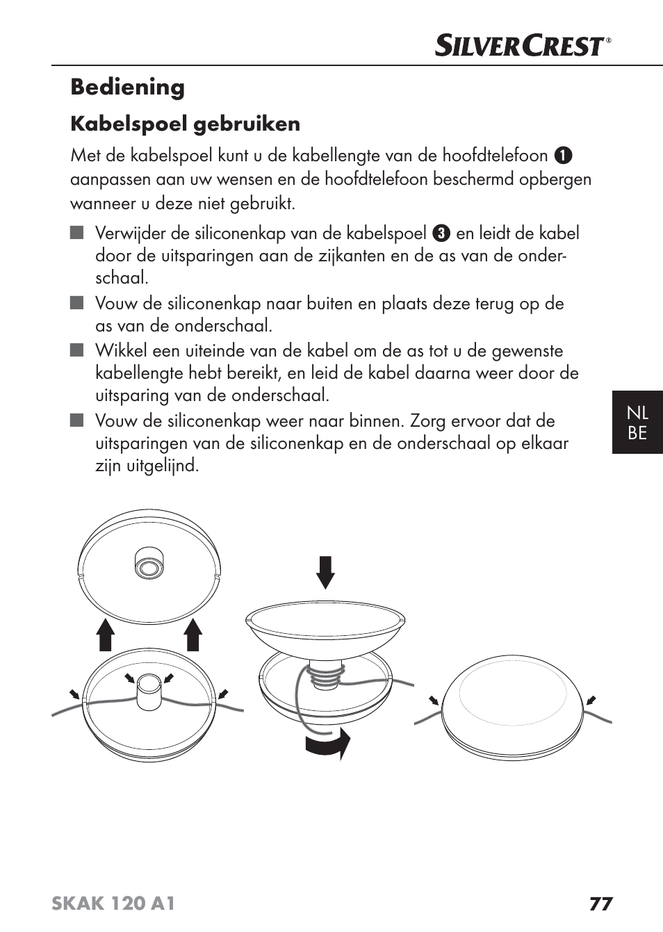 Bediening | Silvercrest SKAK 120 A1 User Manual | Page 80 / 101