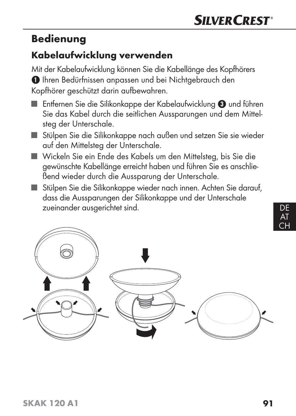 Bedienung | Silvercrest SKAK 120 A1 User Manual | Page 94 / 101