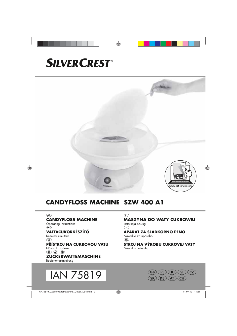 Silvercrest SZW 400 A1 User Manual | 86 pages