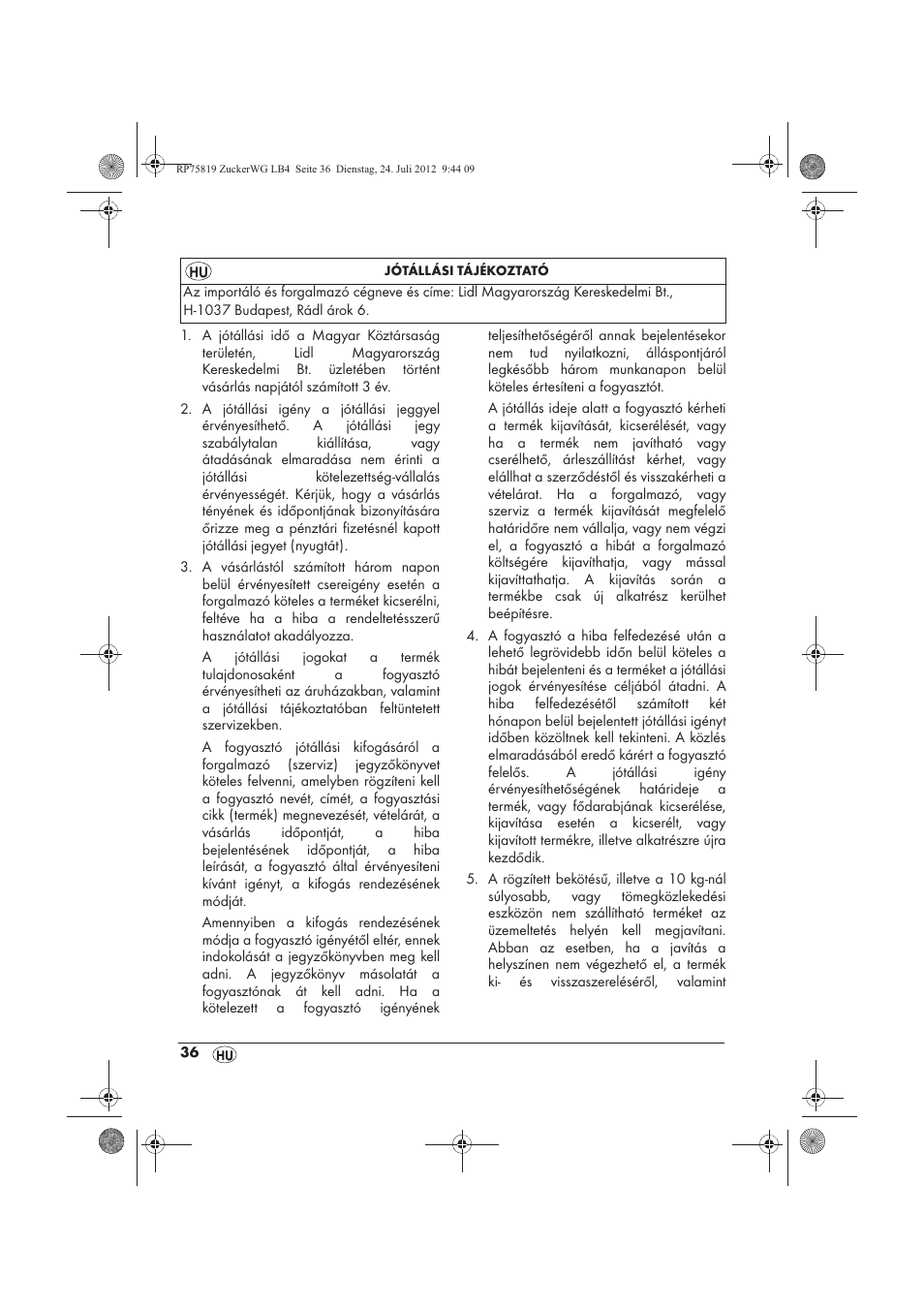 Silvercrest SZW 400 A1 User Manual | Page 38 / 86