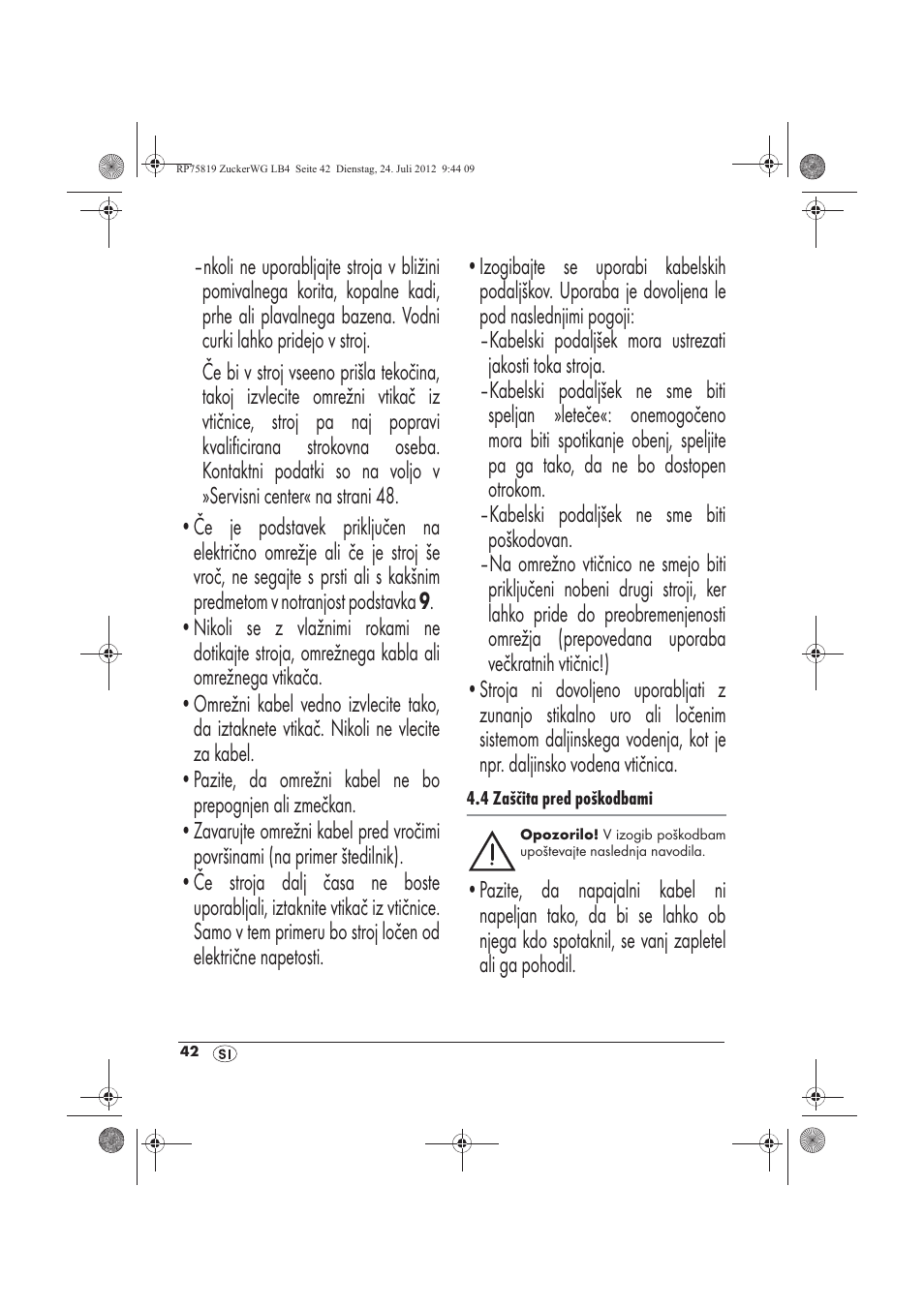 Silvercrest SZW 400 A1 User Manual | Page 44 / 86