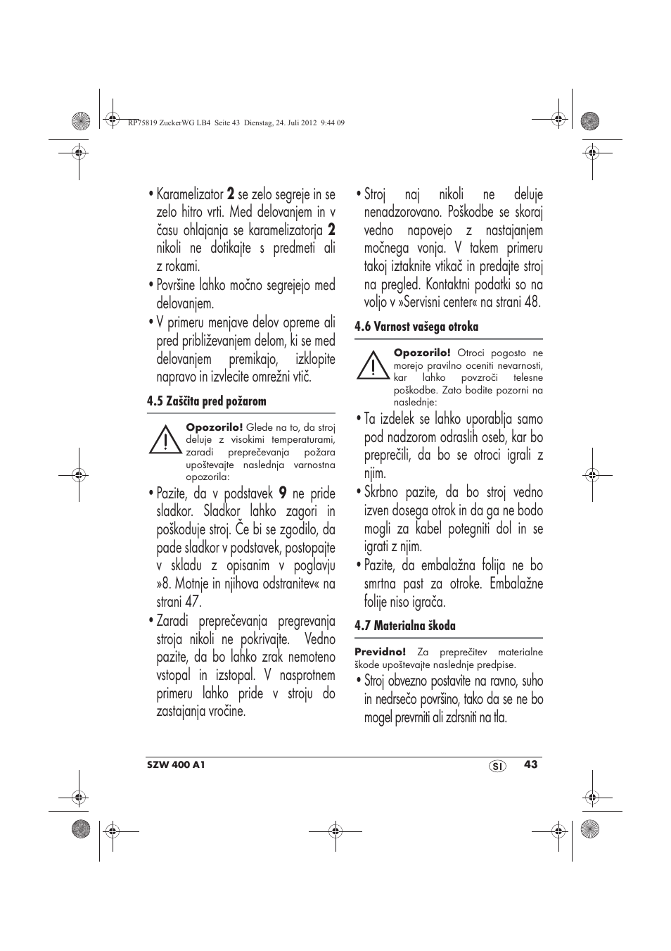 Silvercrest SZW 400 A1 User Manual | Page 45 / 86