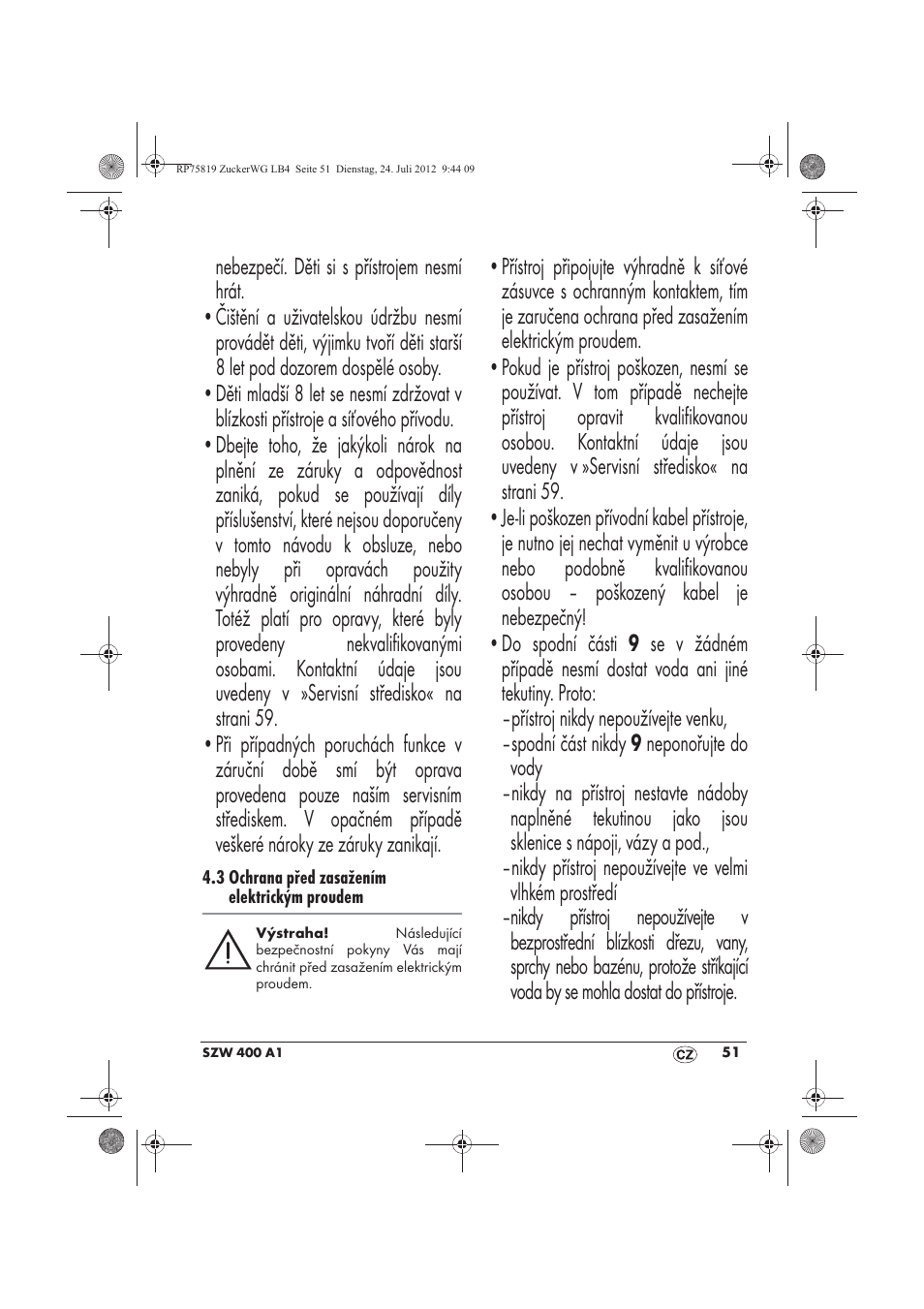 Silvercrest SZW 400 A1 User Manual | Page 53 / 86