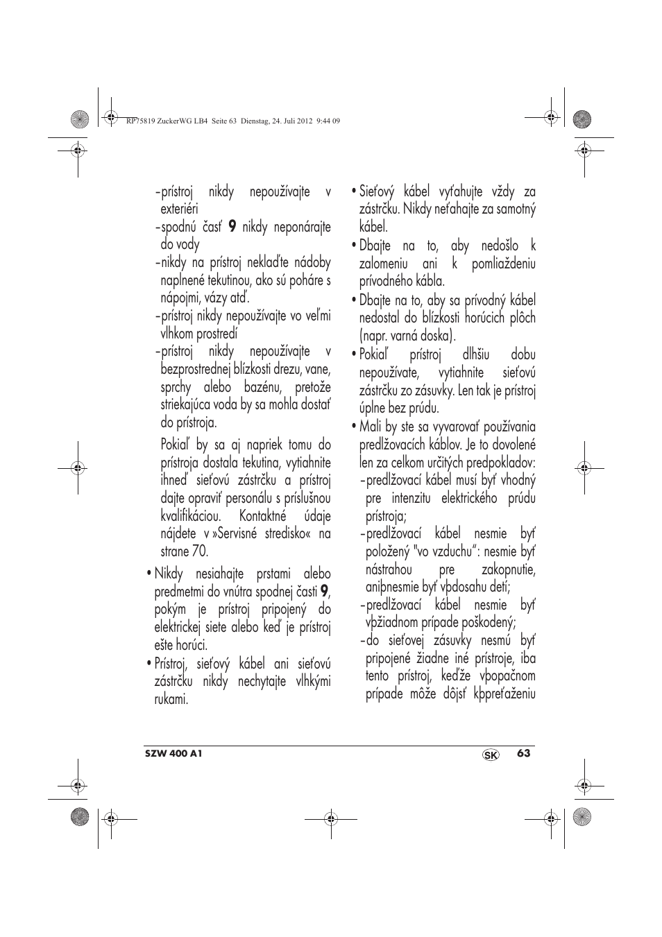 Silvercrest SZW 400 A1 User Manual | Page 65 / 86