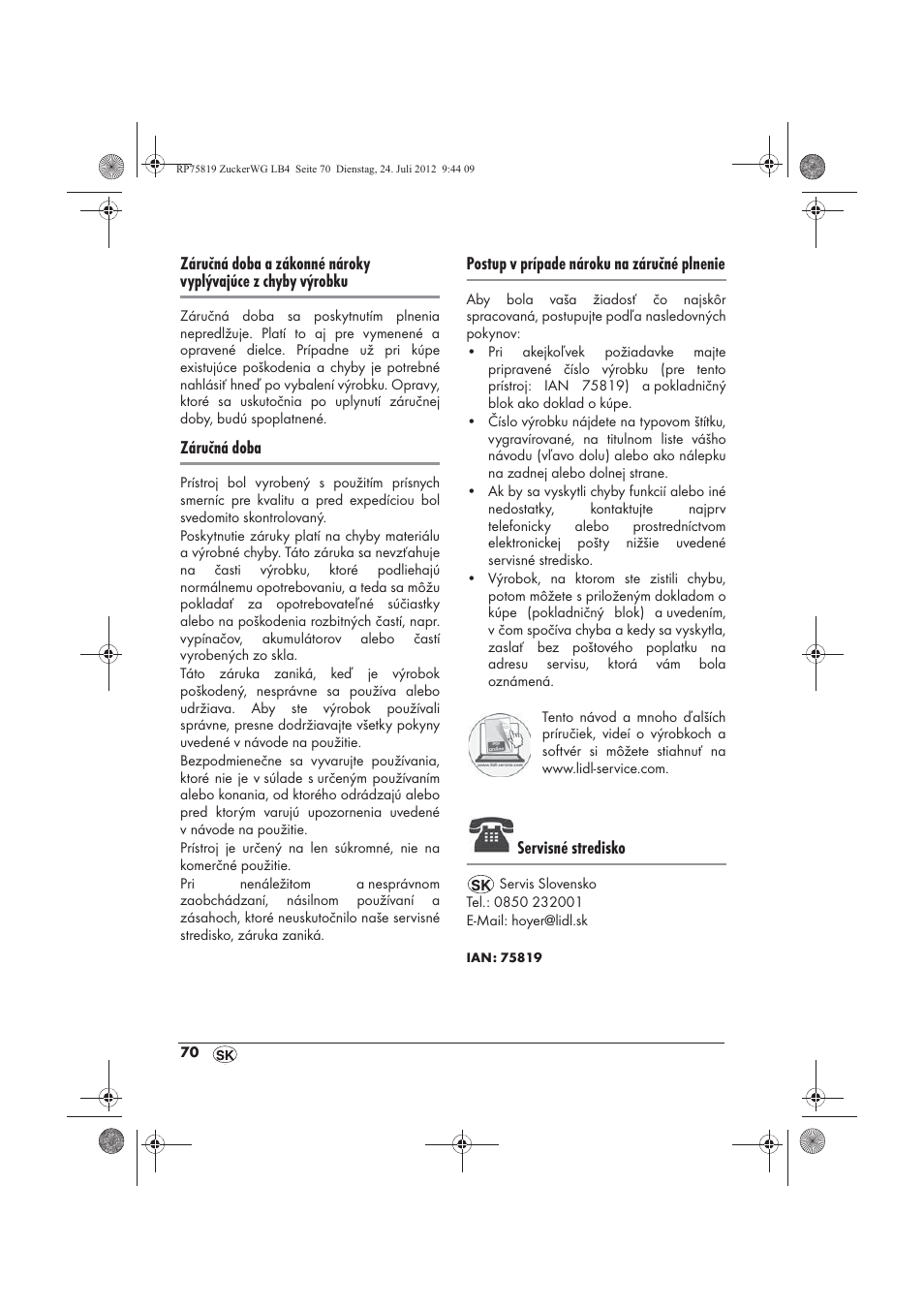 Silvercrest SZW 400 A1 User Manual | Page 72 / 86