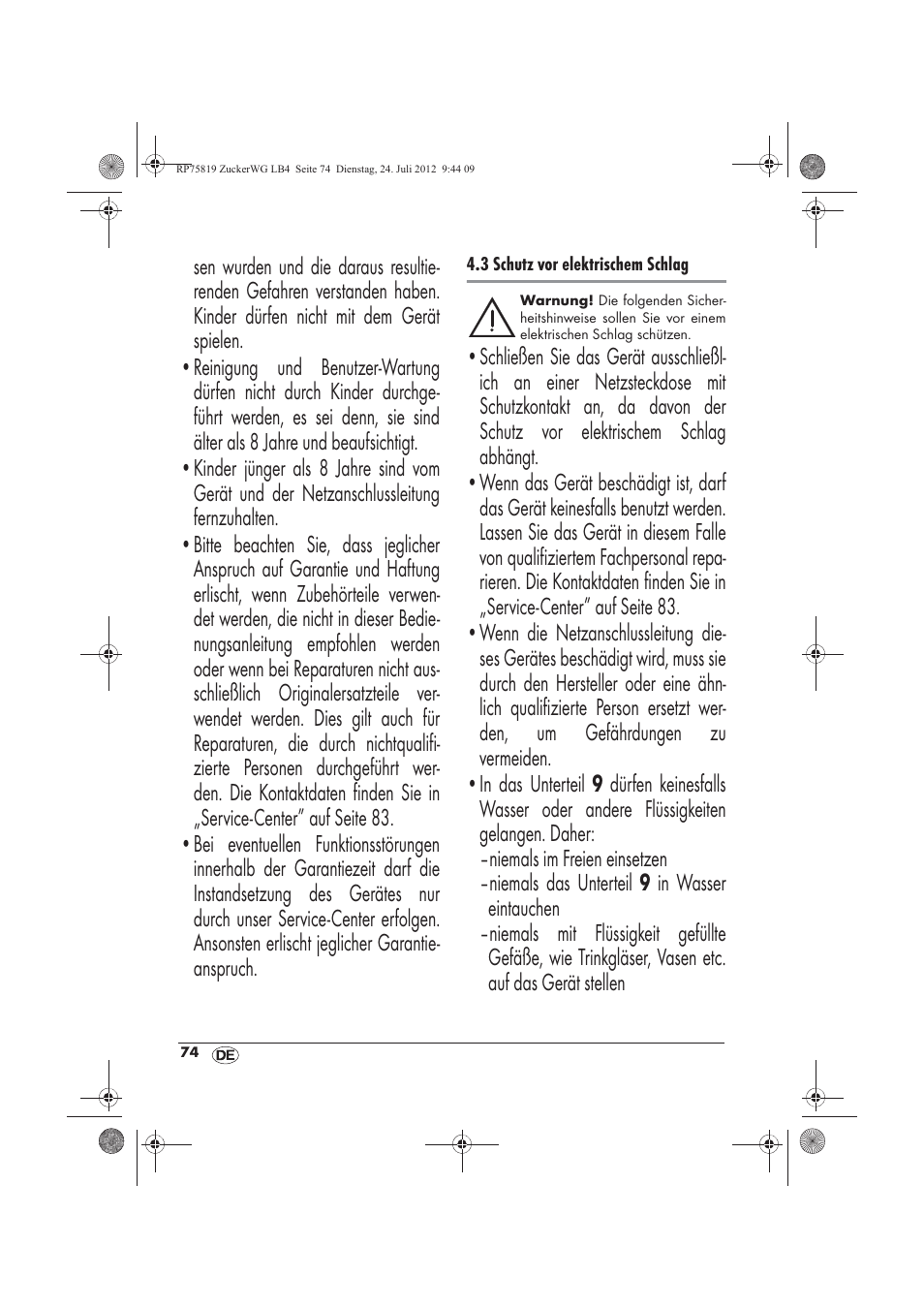 Silvercrest SZW 400 A1 User Manual | Page 76 / 86