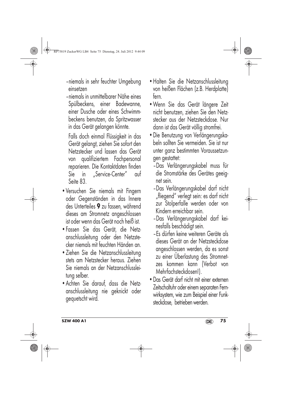 Silvercrest SZW 400 A1 User Manual | Page 77 / 86