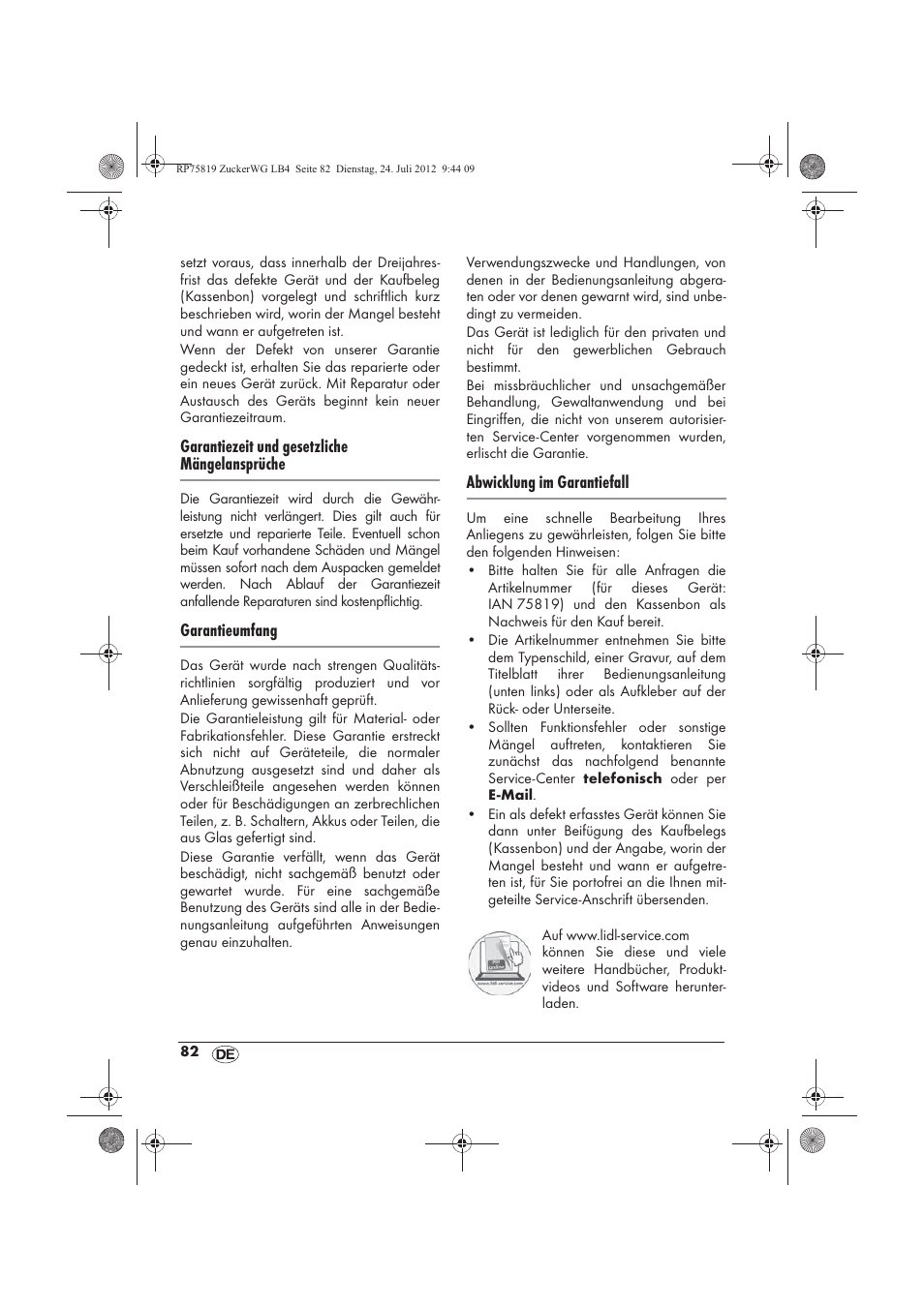 Silvercrest SZW 400 A1 User Manual | Page 84 / 86