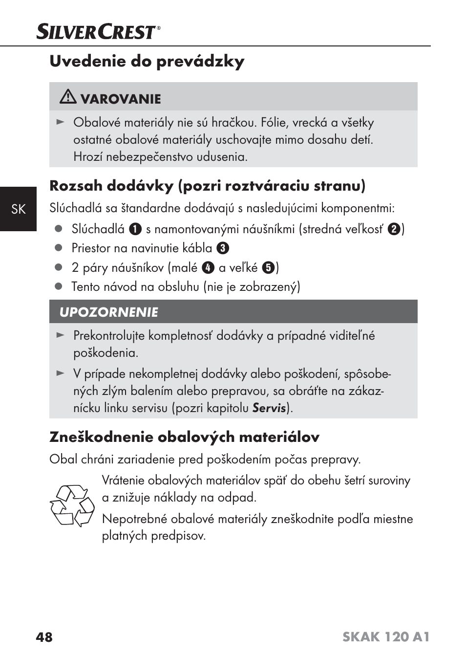 Uvedenie do prevádzky | Silvercrest SKAK 120 A1 User Manual | Page 51 / 73