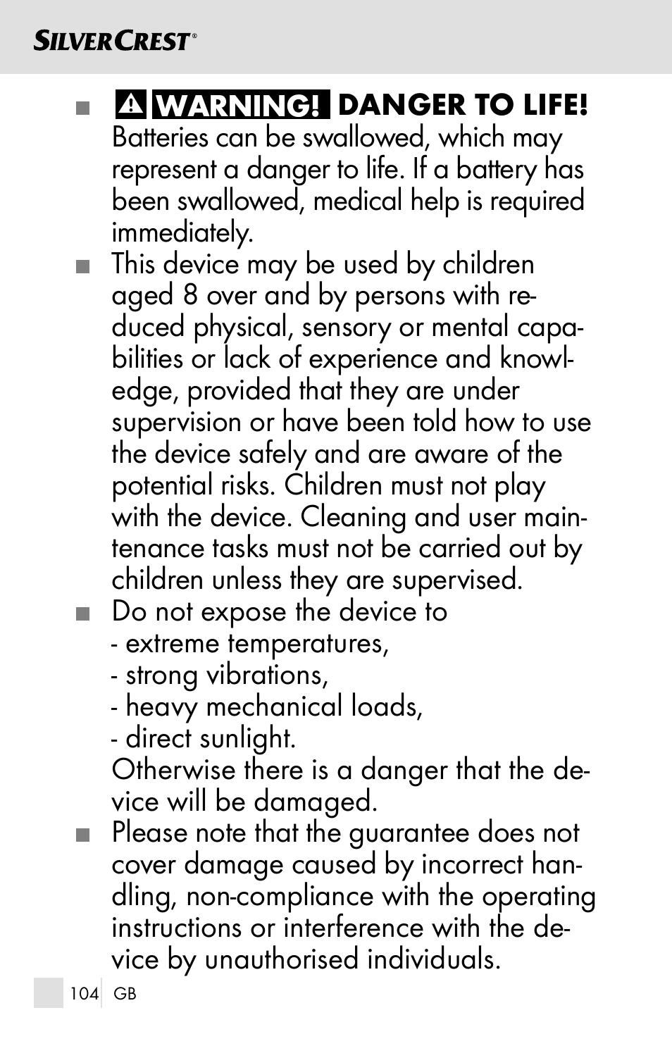 Silvercrest SSOT 6 B2 User Manual | Page 104 / 125