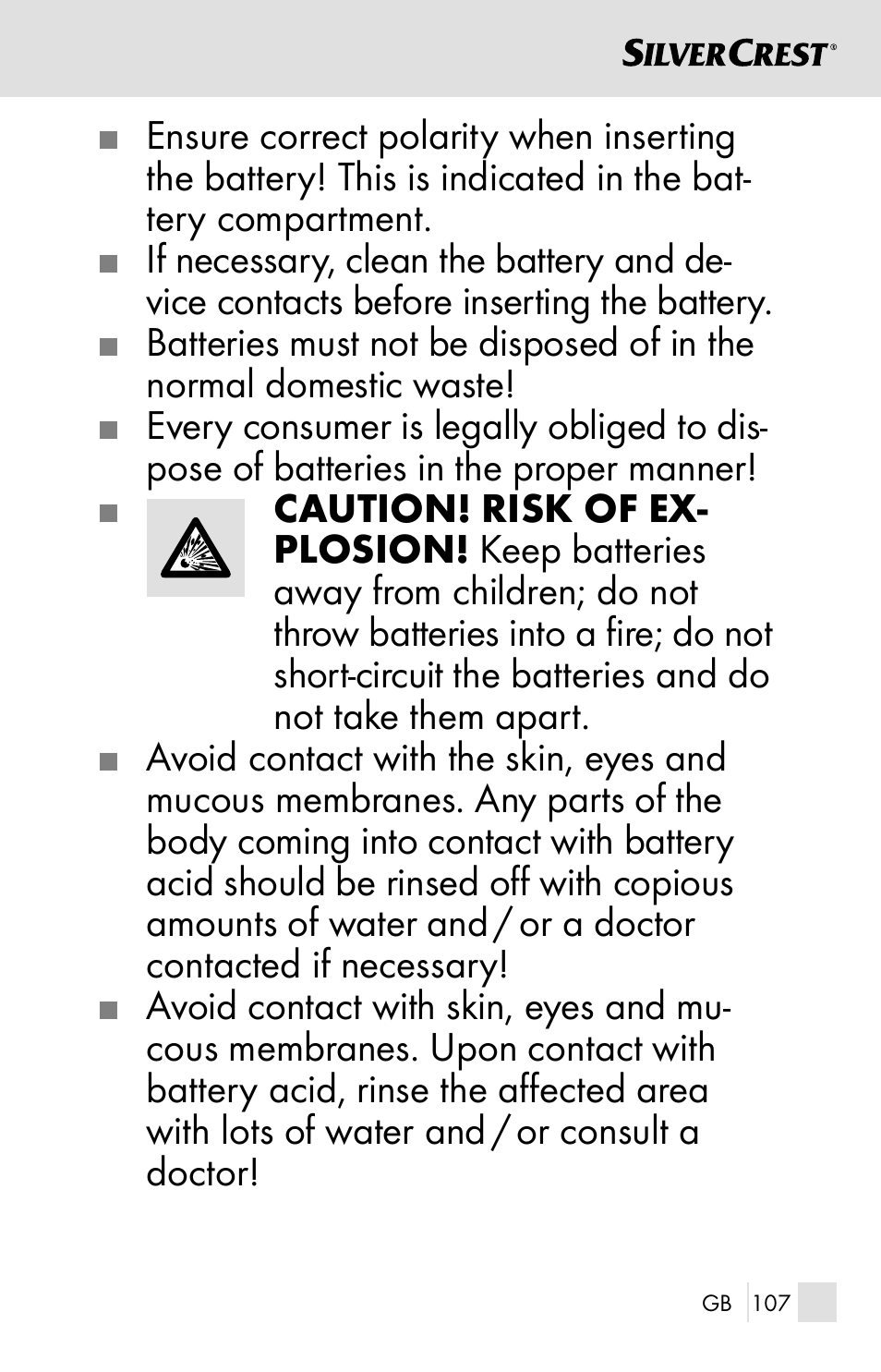 Silvercrest SSOT 6 B2 User Manual | Page 107 / 125