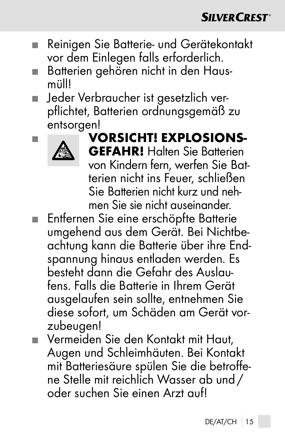 Silvercrest SSOT 6 B2 User Manual | Page 15 / 125