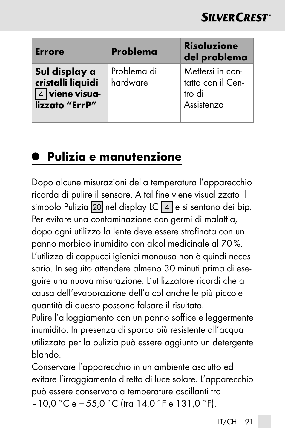 Pulizia e manutenzione | Silvercrest SSOT 6 B2 User Manual | Page 91 / 125