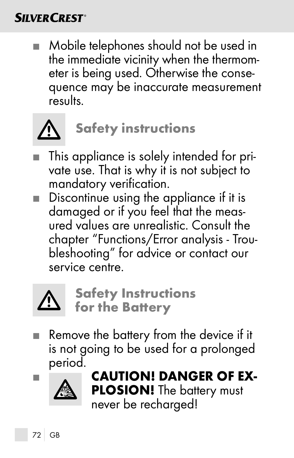 Silvercrest SSOT 6 B2 User Manual | Page 72 / 121