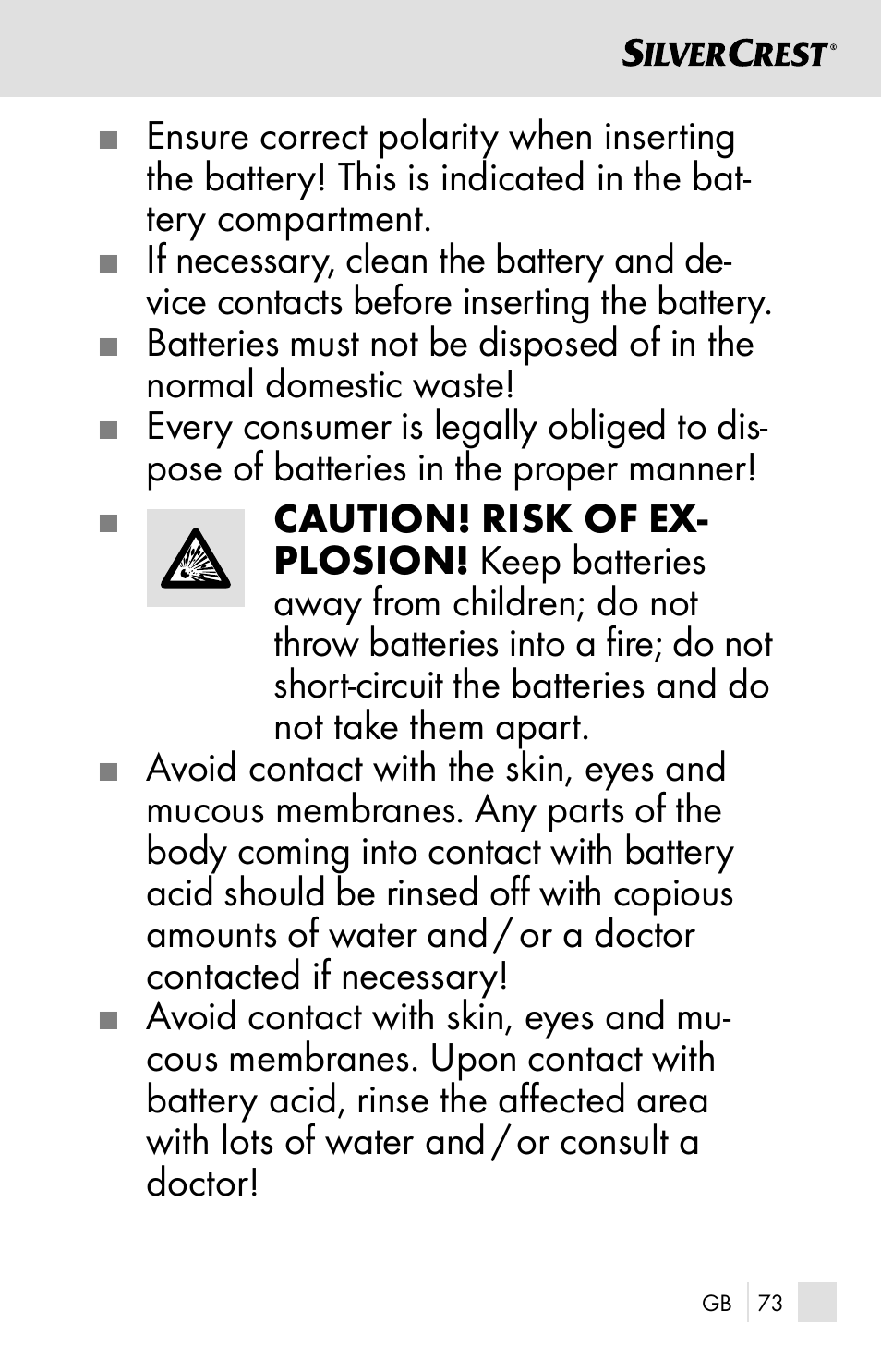 Silvercrest SSOT 6 B2 User Manual | Page 73 / 121