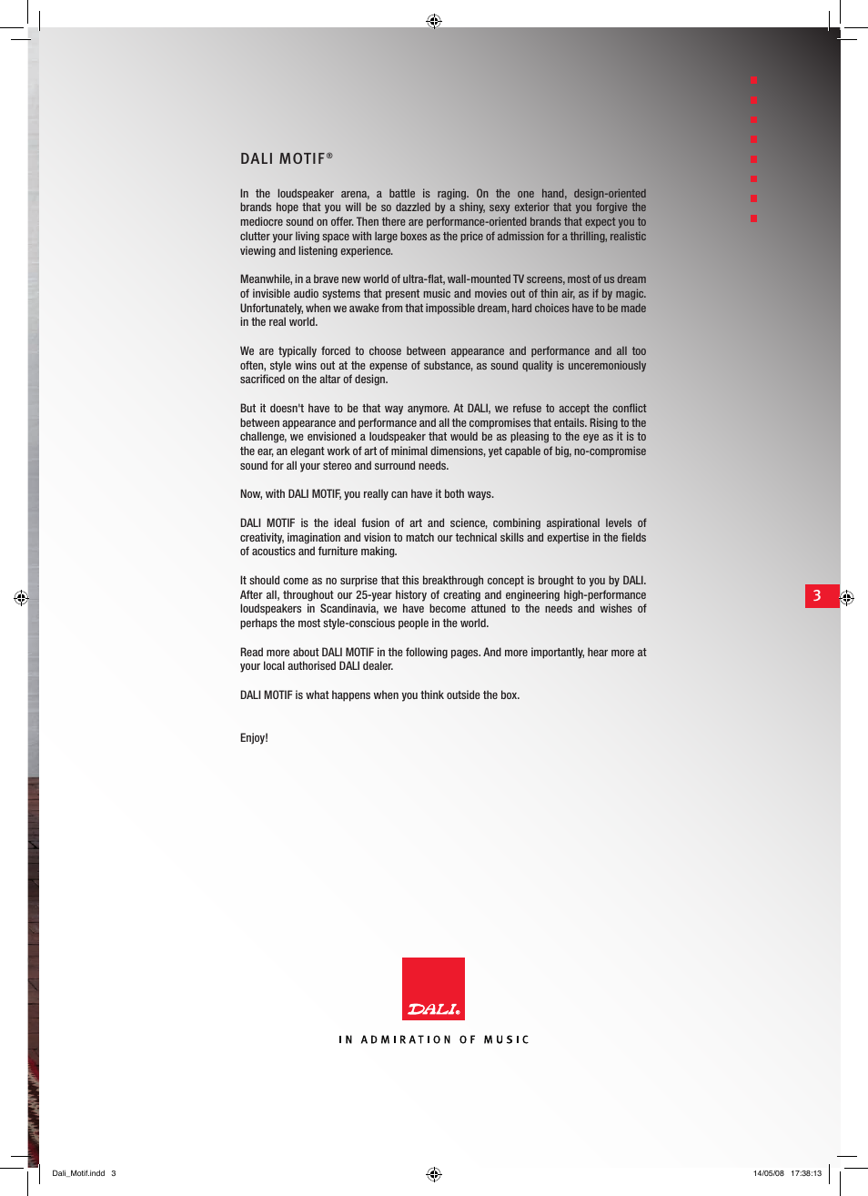 3dali motif | DALI Loudspeakers MOTIF User Manual | Page 3 / 12