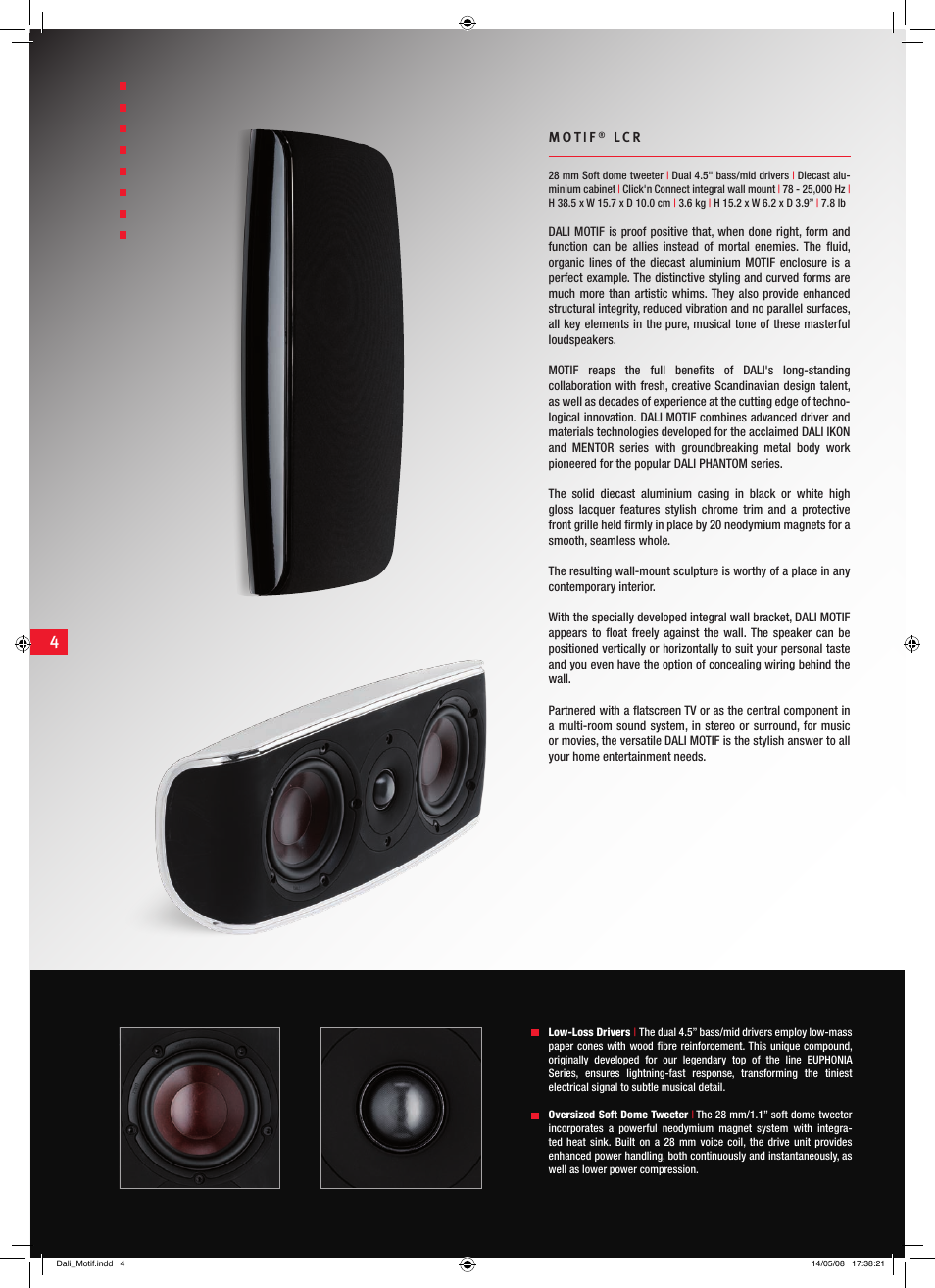 DALI Loudspeakers MOTIF User Manual | Page 4 / 12