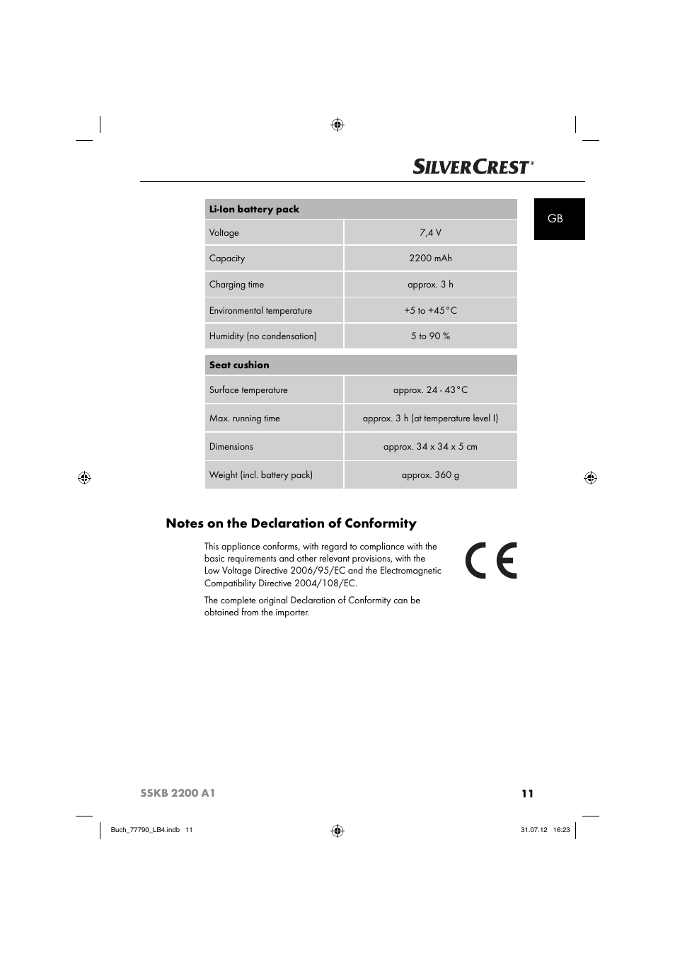 Silvercrest SSKB 2200 A1 User Manual | Page 14 / 40