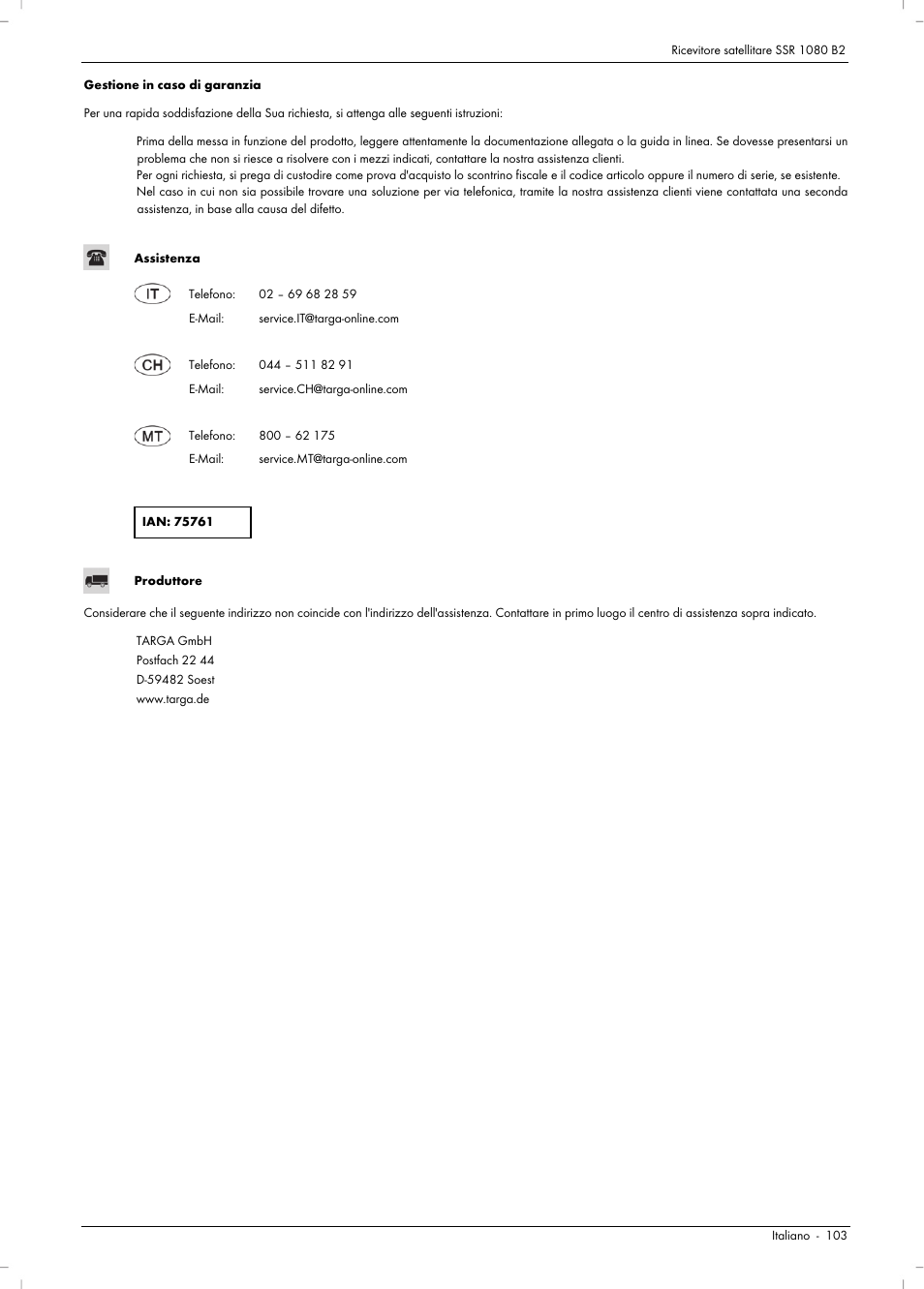 Silvercrest SSR 1080 B2 User Manual | Page 105 / 140