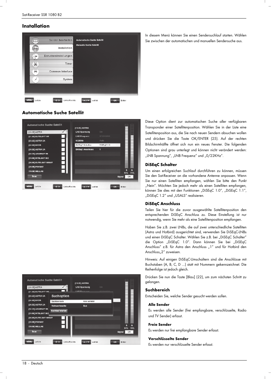 Installation | Silvercrest SSR 1080 B2 User Manual | Page 20 / 140