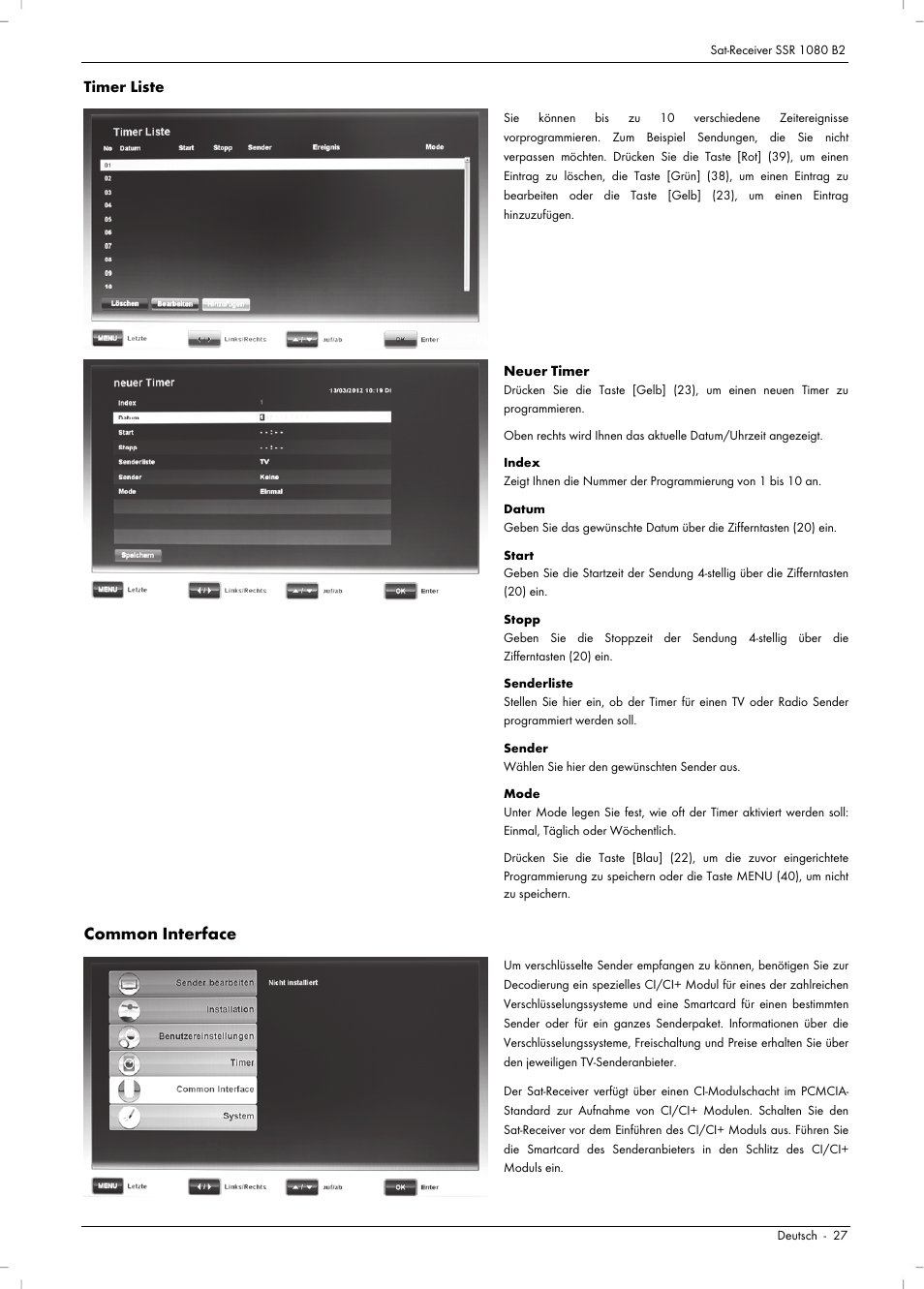 Common interface | Silvercrest SSR 1080 B2 User Manual | Page 29 / 140