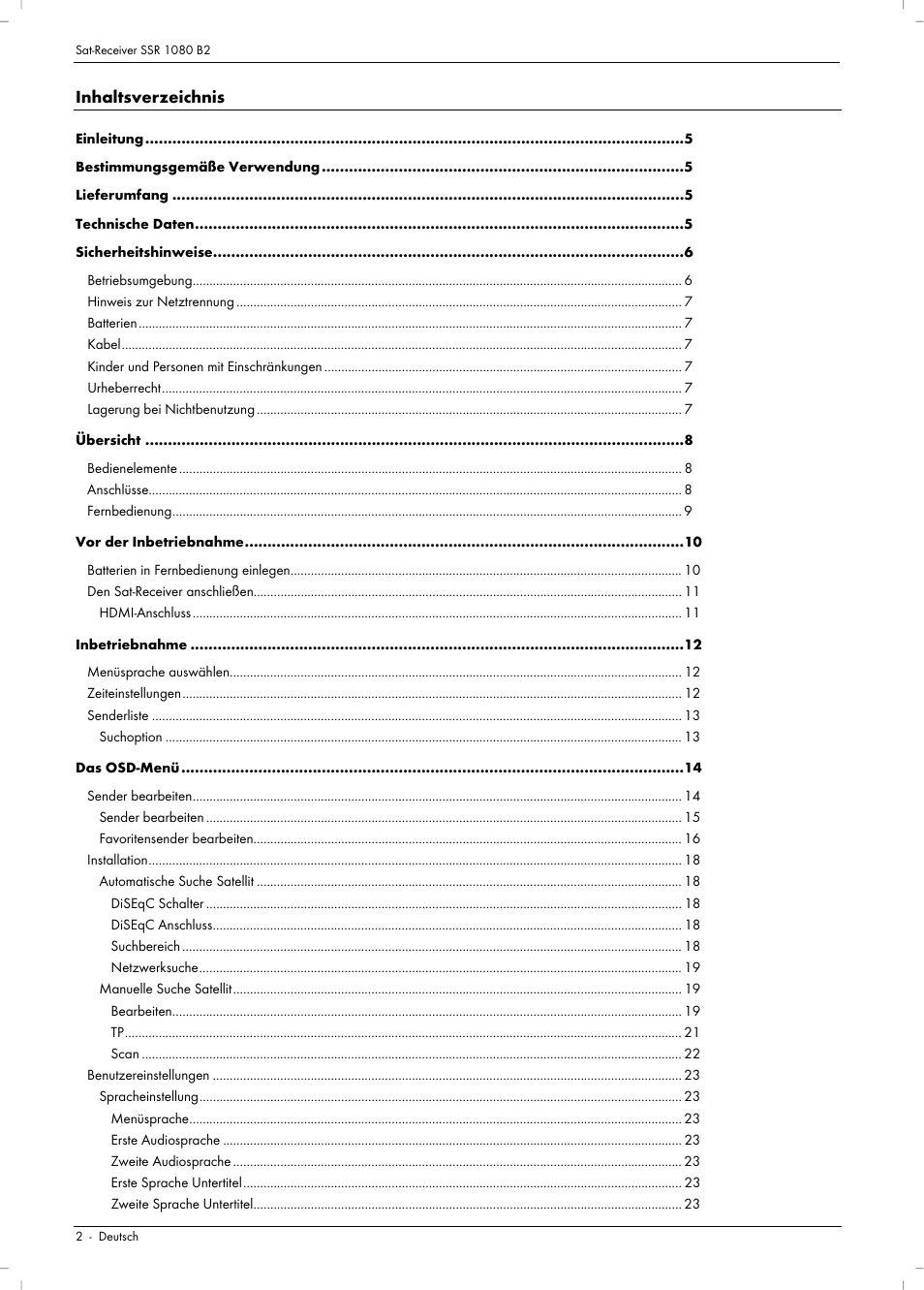 Silvercrest SSR 1080 B2 User Manual | Page 4 / 140