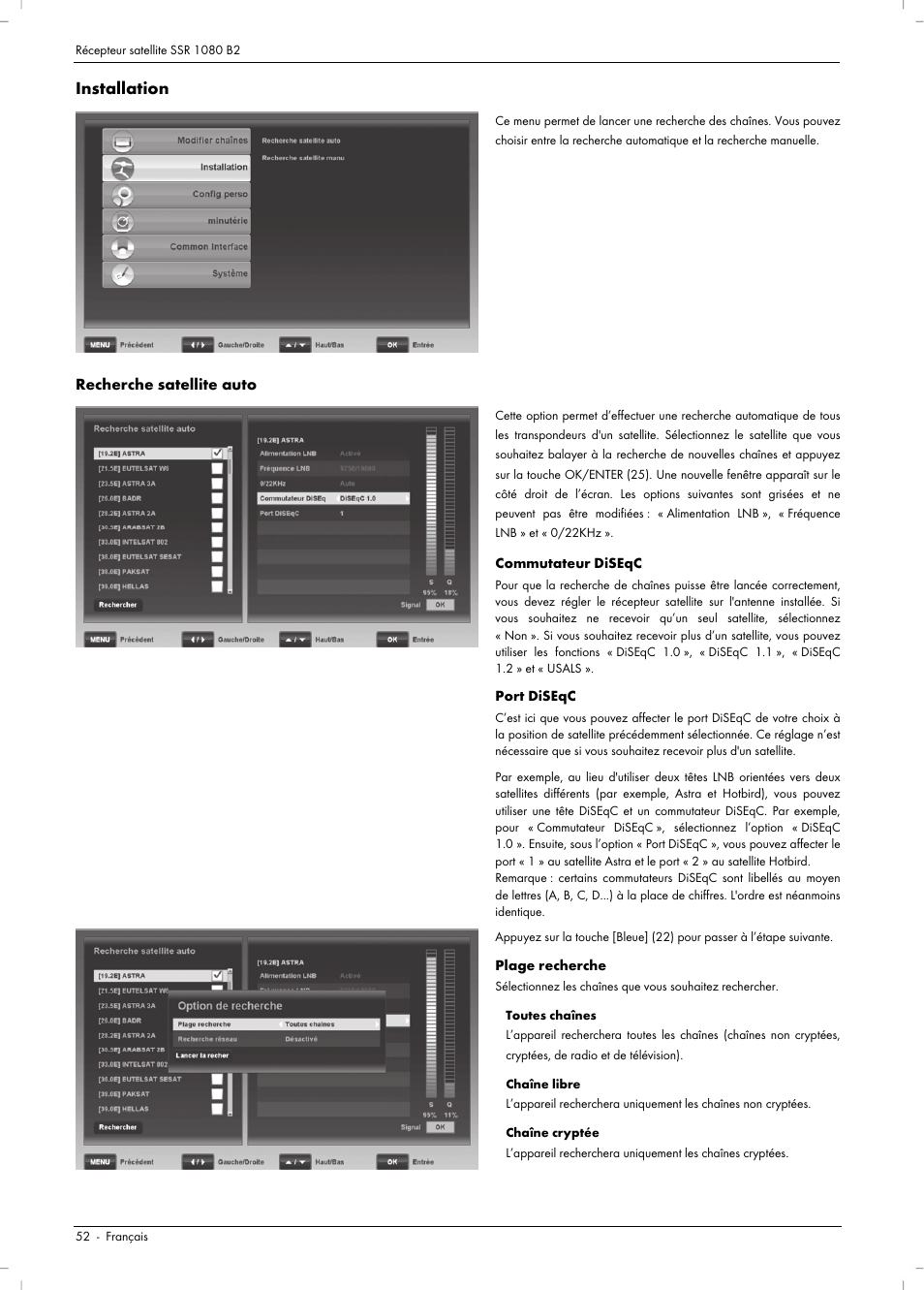 Installation | Silvercrest SSR 1080 B2 User Manual | Page 54 / 140