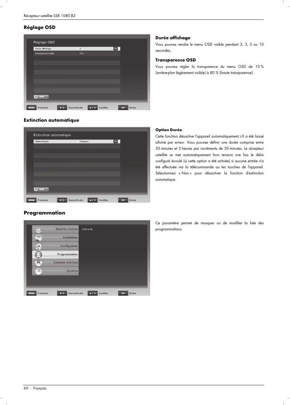 Programmation | Silvercrest SSR 1080 B2 User Manual | Page 62 / 140