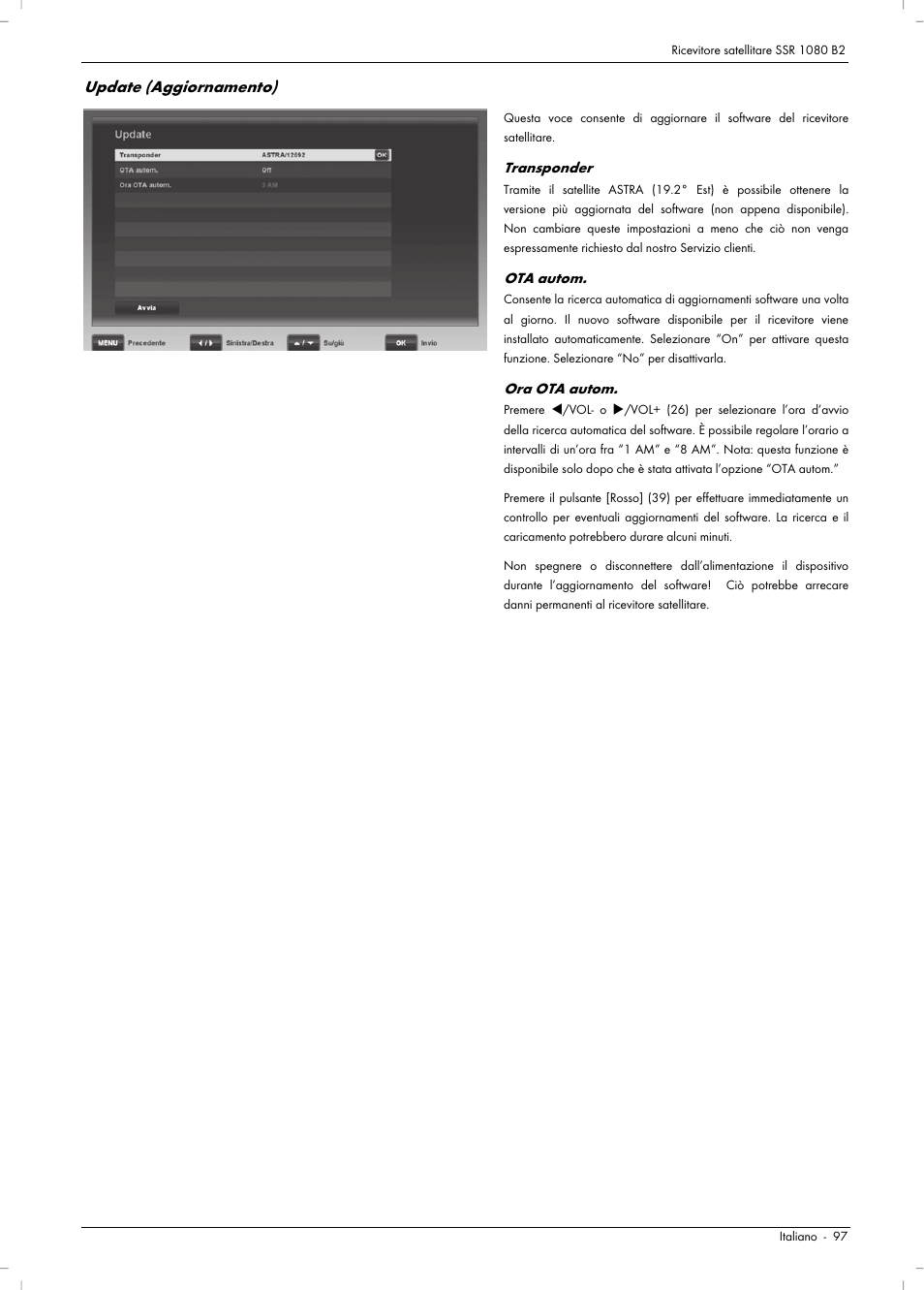 Update (aggiornamento) | Silvercrest SSR 1080 B2 User Manual | Page 99 / 140