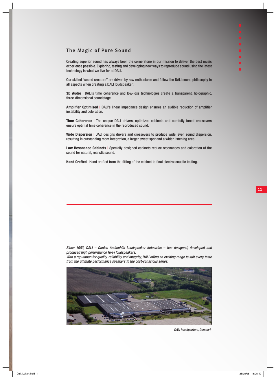 The magic of pure sound | DALI Loudspeakers Lektor User Manual | Page 11 / 12