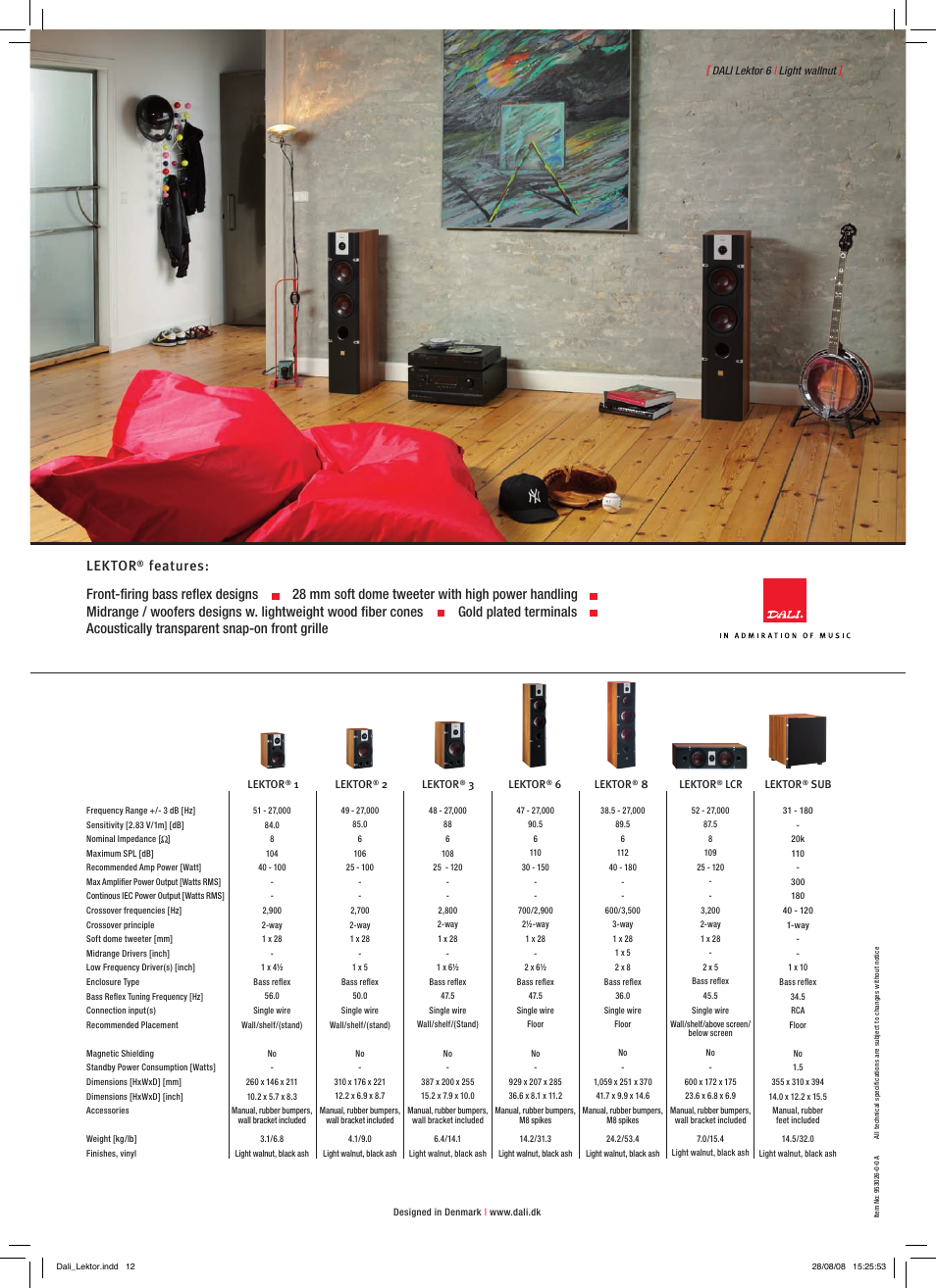 DALI Loudspeakers Lektor User Manual | Page 12 / 12
