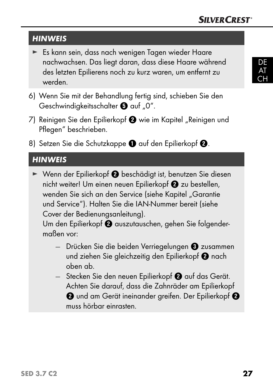 Silvercrest SED 3.7 C2 User Manual | Page 30 / 52