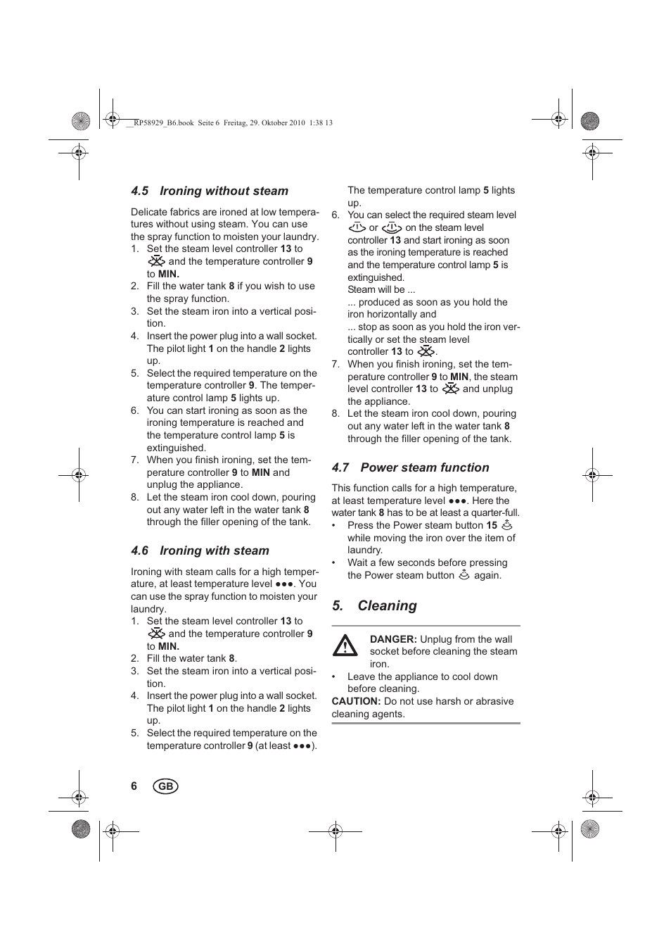 Cleaning | Silvercrest SDB 2200 A1 User Manual | Page 8 / 14