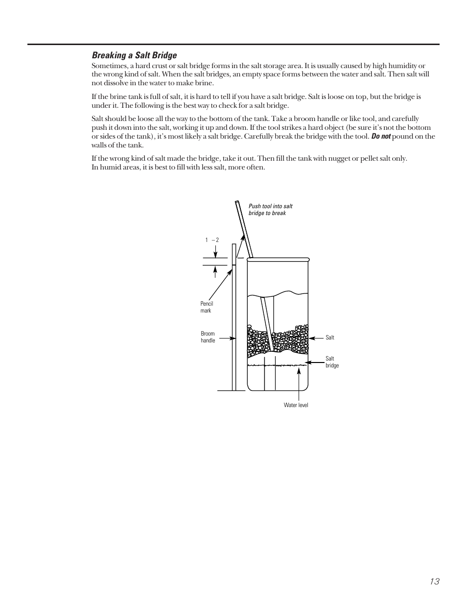 Breaking a salt bridge | Diamond Power Products GXSF27B User Manual | Page 13 / 32