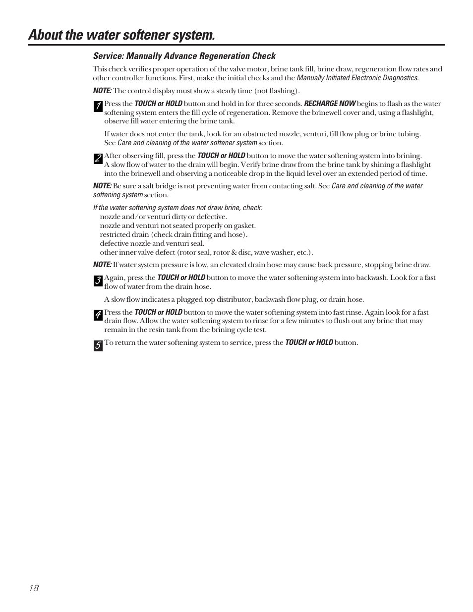 Regenerating the system, About the water softener system | Diamond Power Products GXSF27B User Manual | Page 18 / 32