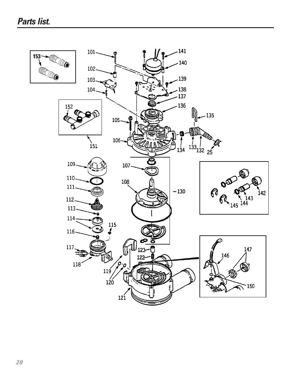 Parts list | Diamond Power Products GXSF27B User Manual | Page 28 / 32