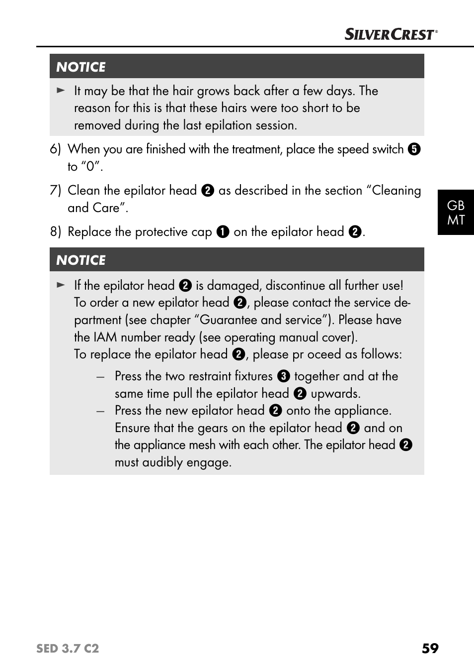 Silvercrest SED 3.7 C2 User Manual | Page 62 / 84