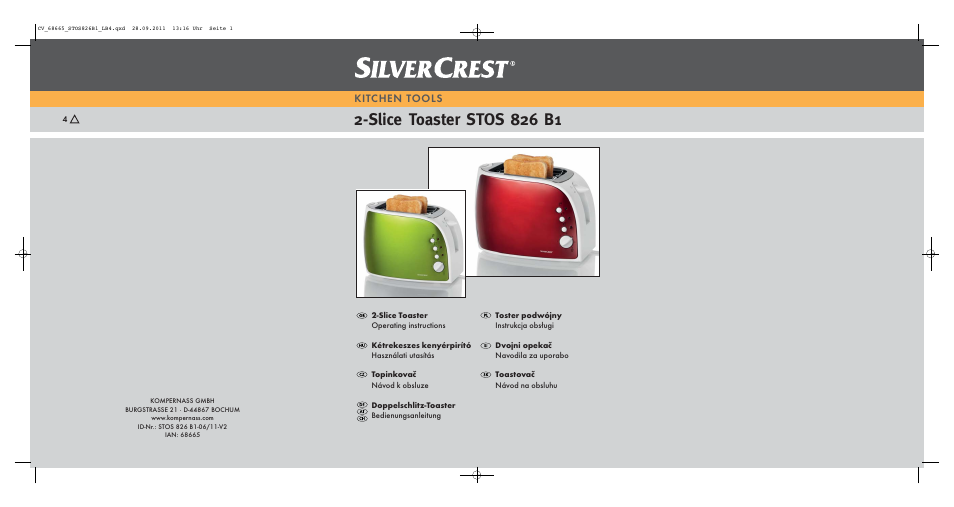 Silvercrest STOS 826 B1 User Manual | 44 pages