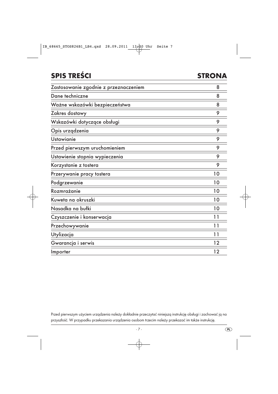 Silvercrest STOS 826 B1 User Manual | Page 9 / 44