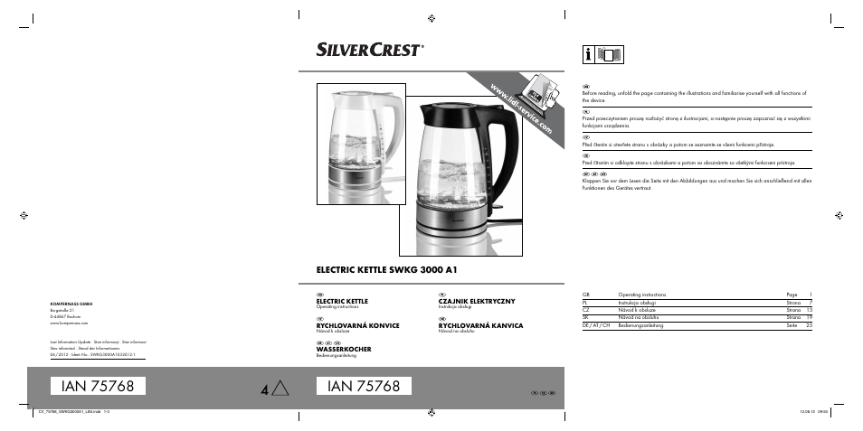 Silvercrest SWKG 3000 A1 User Manual | 32 pages