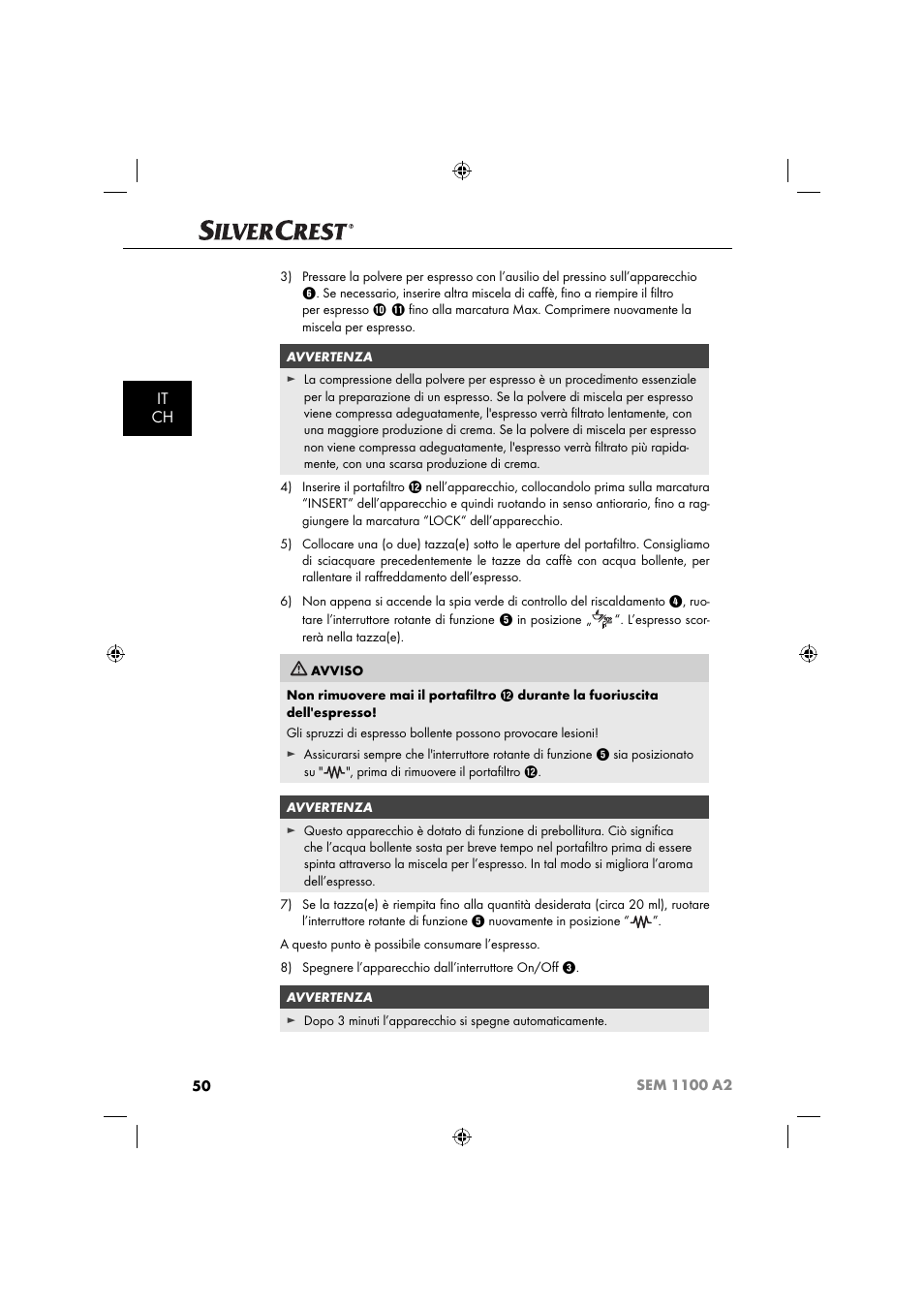 It ch | Silvercrest SEM 1100 A2 User Manual | Page 52 / 81