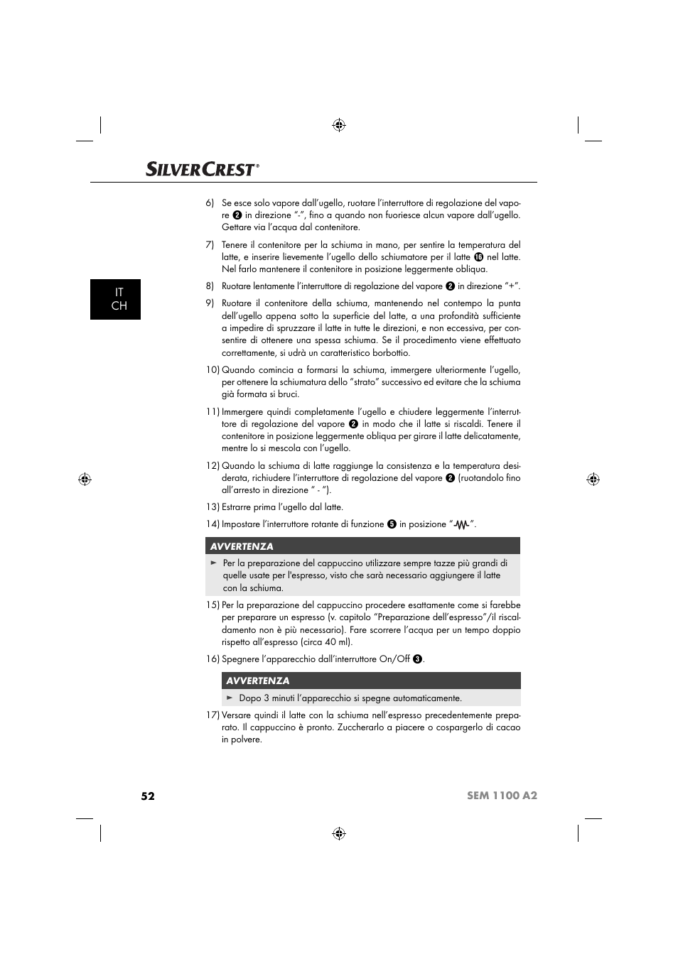 It ch | Silvercrest SEM 1100 A2 User Manual | Page 54 / 81