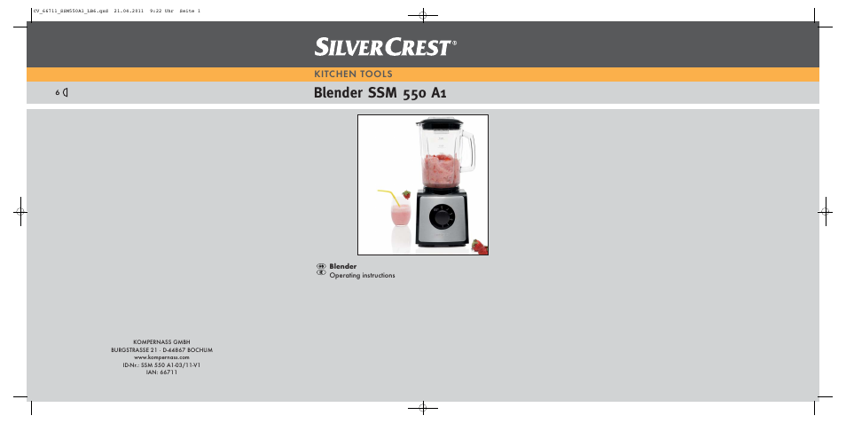 Silvercrest SSM 550 A1 User Manual | 12 pages