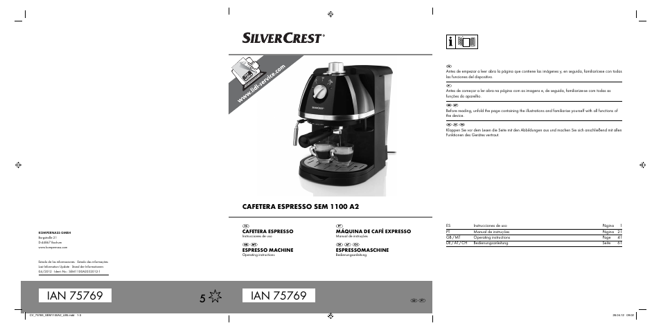 Silvercrest SEM 1100 A2 User Manual | 81 pages