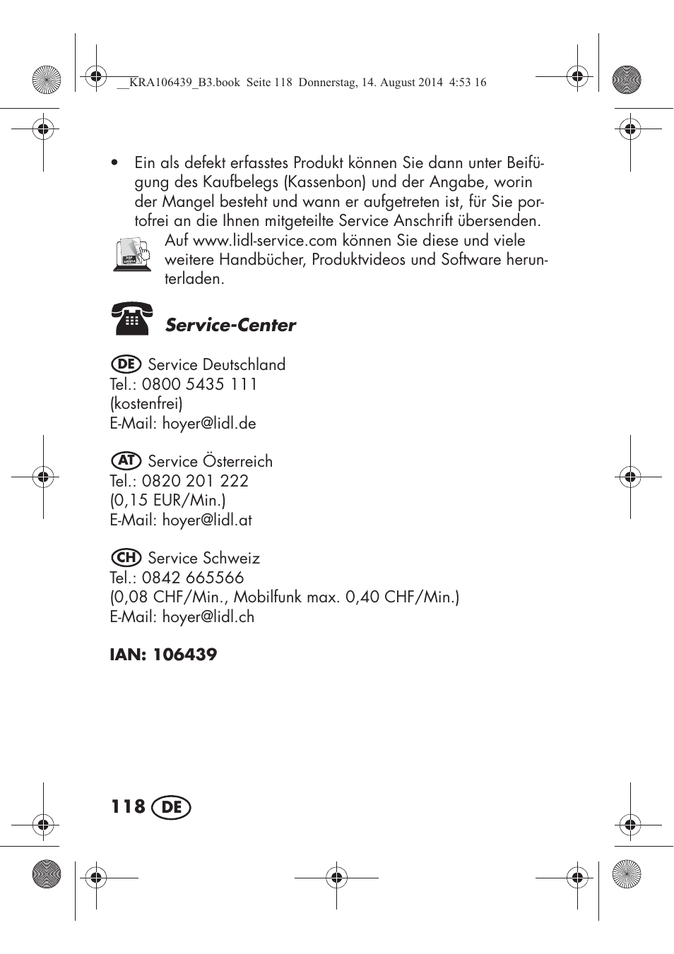 Silvercrest SHE 3 A1 User Manual | Page 120 / 122