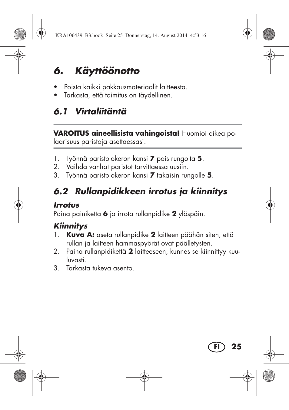 Käyttöönotto | Silvercrest SHE 3 A1 User Manual | Page 27 / 122