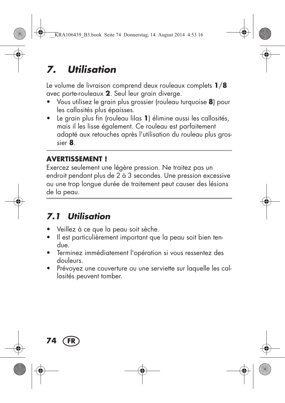 Utilisation, 1 utilisation | Silvercrest SHE 3 A1 User Manual | Page 76 / 122