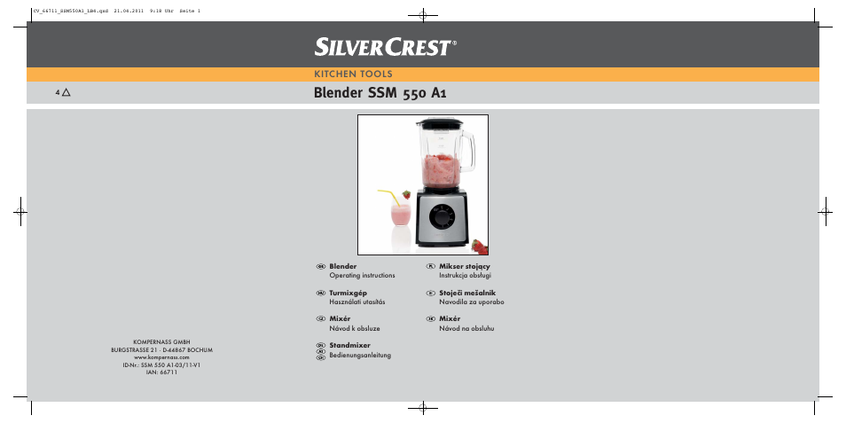 Silvercrest SSM 550 A1 User Manual | 72 pages